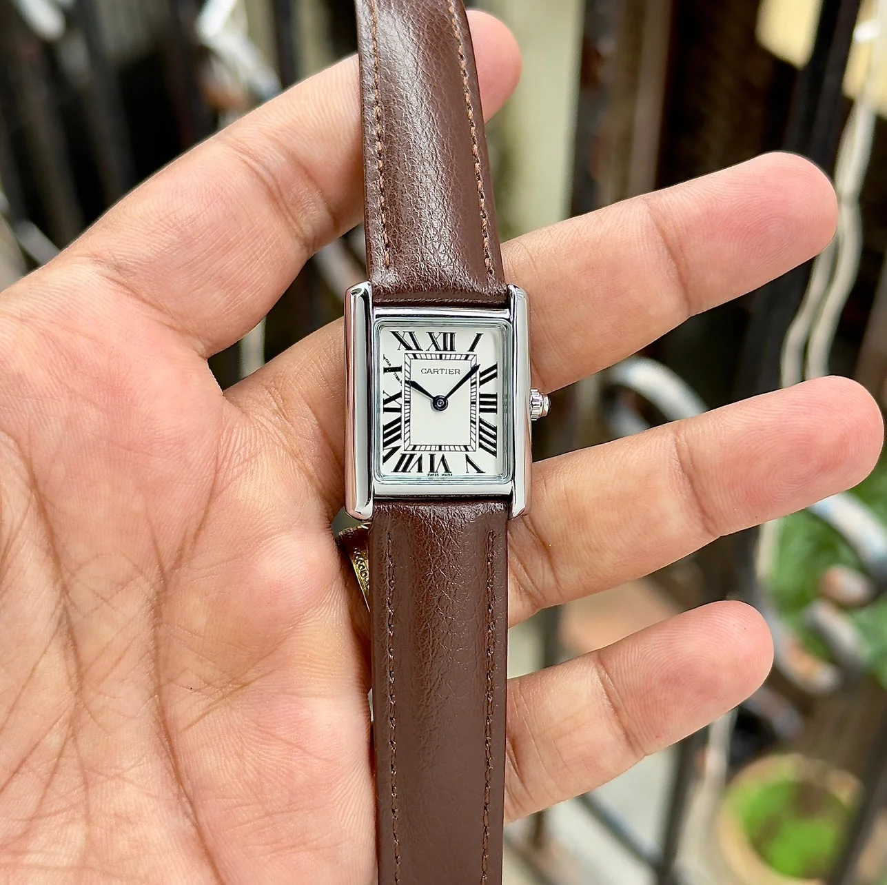 Cartier must de tank brown 2